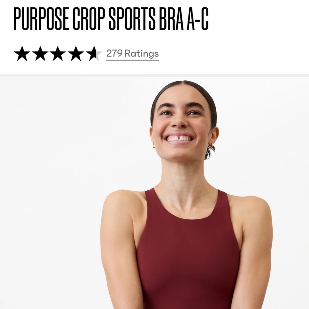 Athleta purpose crop sports bra